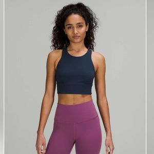 🍋Lululemon Wunder Train Longline Bra *Medium Support, C/D Cup Mineral Blue